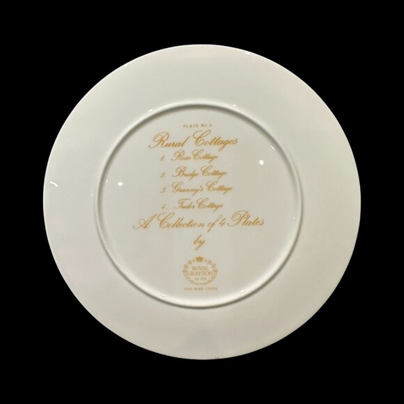 Vintage Royal Grafton Collector Plate Rural Cottages Plate no. 4, Tudor Cottage, - Picture 2 of 2